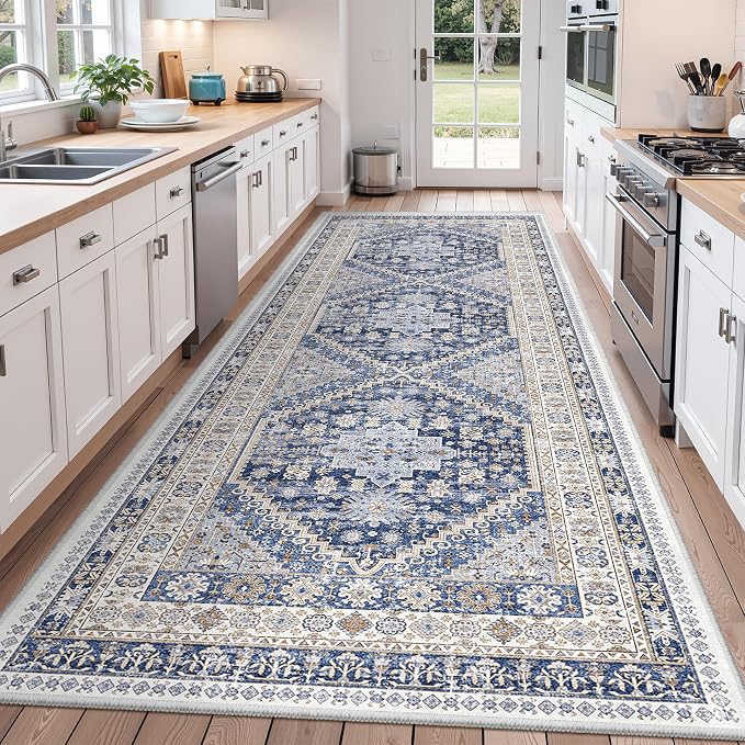 4x12 Runner Rug Non Slip, Washable Hallway Runner Rug, Nursery Room, Soft by Zesthome