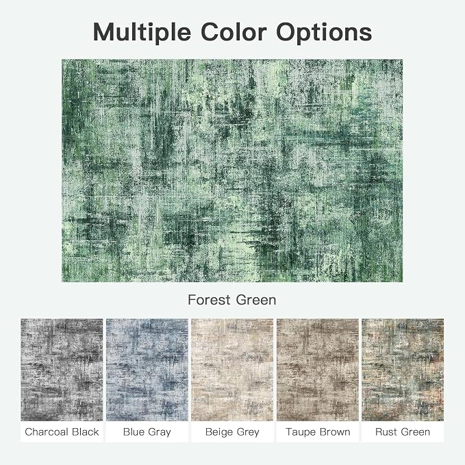Lofus 5x7 Area Rug for Living Room, Abstract Washable Non-Slip Rugs, Stain - Image 8