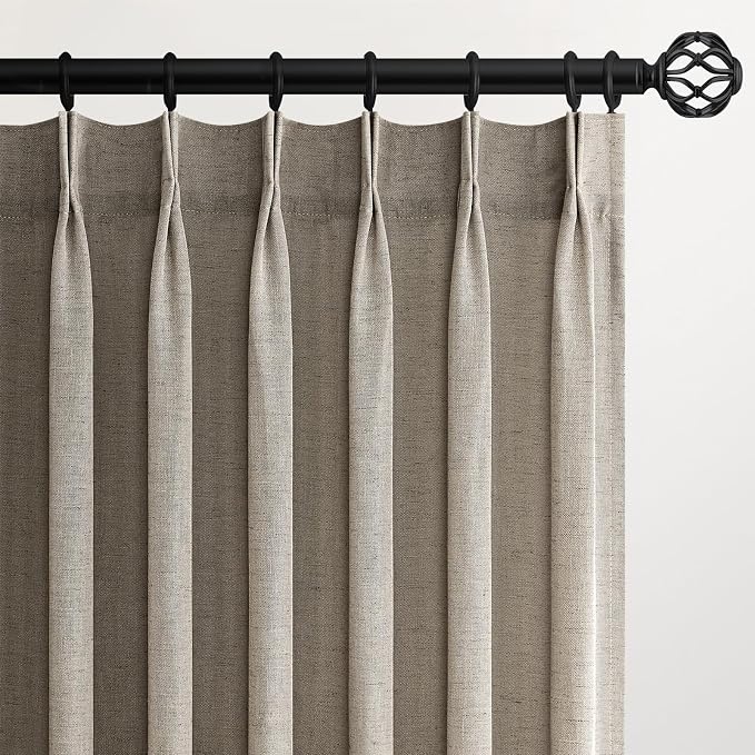 Pinch Pleated 72 Inch Curtains 2 Panels by Topfinel