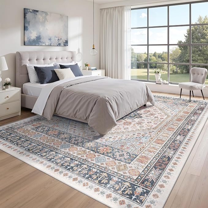 Pink Rugs for Bedroom-10x12 Area Rugs for Living Room, Dining Room, Low Pile - Image 9