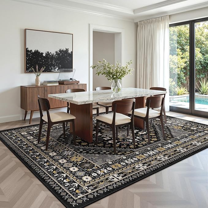 6x9 Area Rugs for Living Room, Large Washable Rug, Dining Room, Low Pile - Image 8
