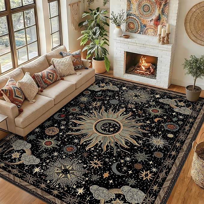 Vacuum-Friendly, 9x12 Washable Area Rug by meejou