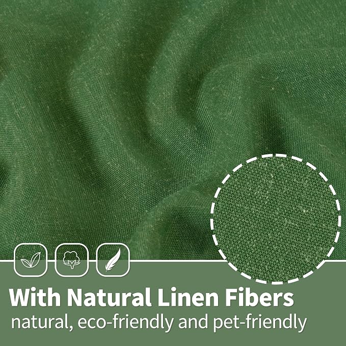 YoungsTex Forest Green Linen Curtains - Image 4