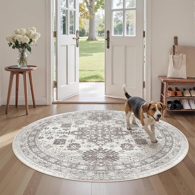Round Rug 6ft, Circle Rug for Dining Room Table, Dining Room, Nursery Room - Image 4