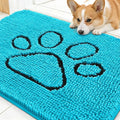 OLANLY Dog Door Mat for Muddy Paws 30x20, Paw Print Design Chenille Mud Mat | by OLANLY