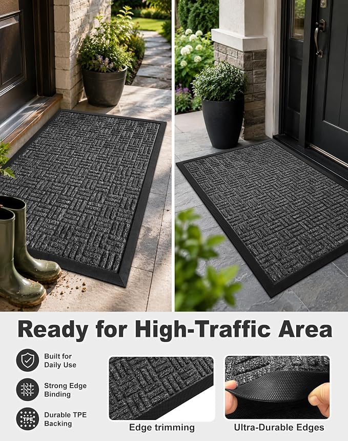 Front Door Mat Outdoor Entrance, 29.5" x 17" Heavy Duty Welcome Mat - Image 6