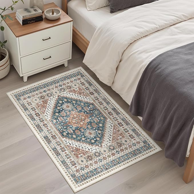 Madane Washable Area Rug 2x3 Small Entryway Rugs Non-Slip, Low Pile Floor Carpet - Image 4