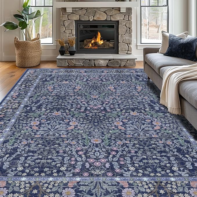 4x6 Area Rug for Bedroom Beside Rug, Laundry Room, Washable Non-Slip Low Pile - Image 3