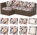 8Pcs Outdoor Cushion Covers, Stretch Patio Furniture Couch Chair Slipcovers | by VORSHAPE