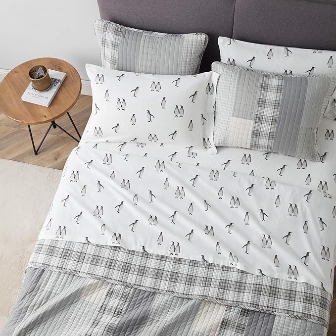 Eddie Bauer - Twin Sheets, Cotton Flannel Bedding Set, Brushed For Extra Softness, Cozy Home Decor (Rookeries, Twin)