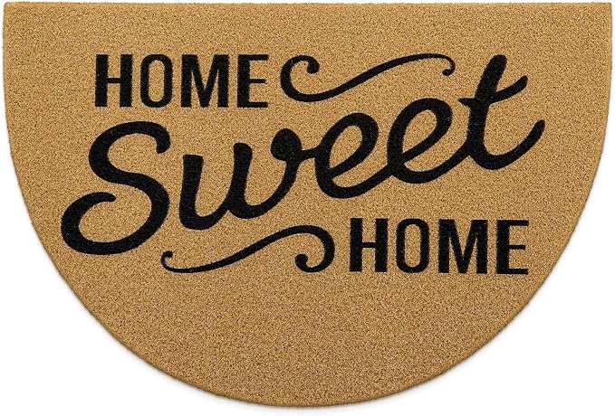 OLANLY Half Circle Front Door Mat, Low Profile Doormat, Stain and Fade Resistant by OLANLY