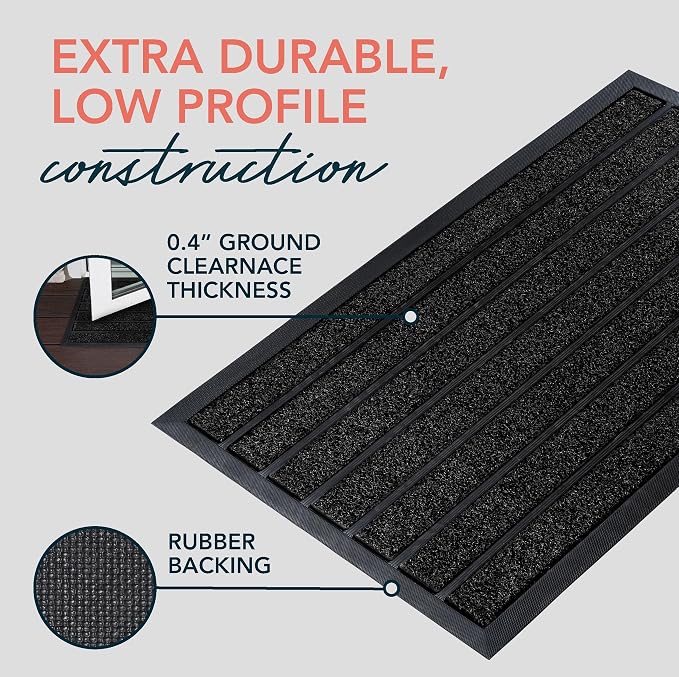 ubdyo Extra Durable Door Mat Outside Entrance | Dirt Trapping, Non-Slip Backing - Image 4