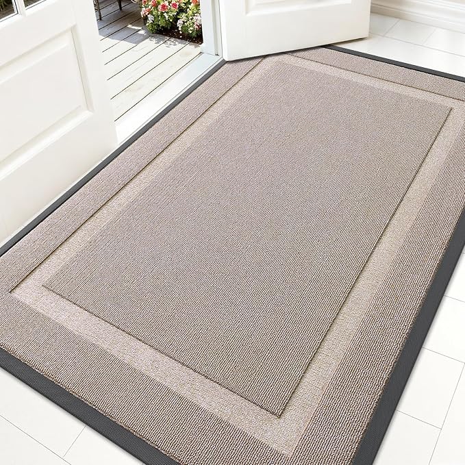 OLANLY Front Door Mat Outside 59x34, All-Season Heavy-Duty Rubber Doormat | by OLANLY