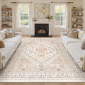 8x10 Area Rugs for Living Room, Large Washable Rug, Dining Room, Low Pile by Zesthome