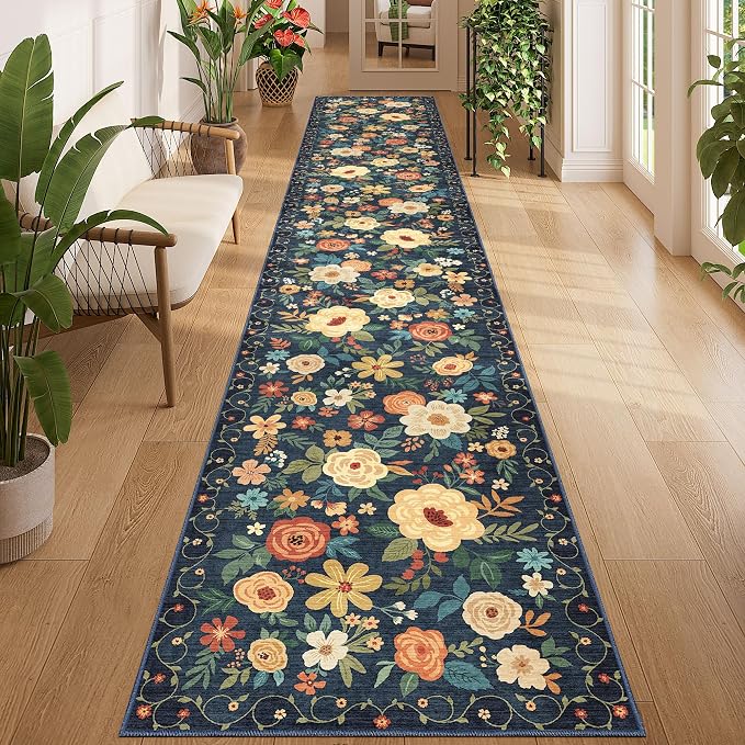 DUKINO 2x12 Washable Runner Rug, Non Slip Long Kitchen Rugs, Low Pile, Soft by DUKINO