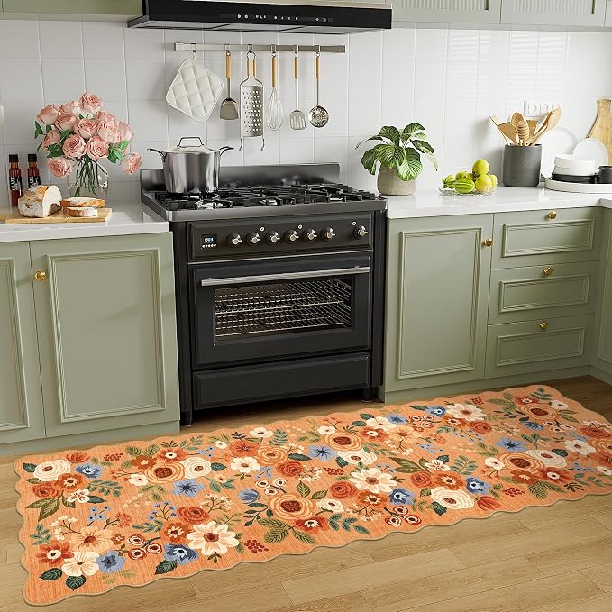 DUKINO 2x10 Runner Rug for Hallway, Washable Kitchen Rug Non Slip, Low Pile - Image 3