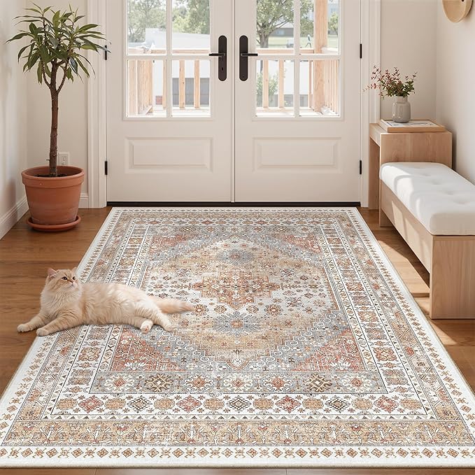 4x6 Area Rug for Entryway, Washable Kitchen Rug, Living Room, Dining Room - Image 4