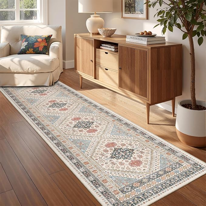 Runner Rug 2x8 Runners for Hallways Washable Rugs, Non Slip Low Pile Soft - Image 3