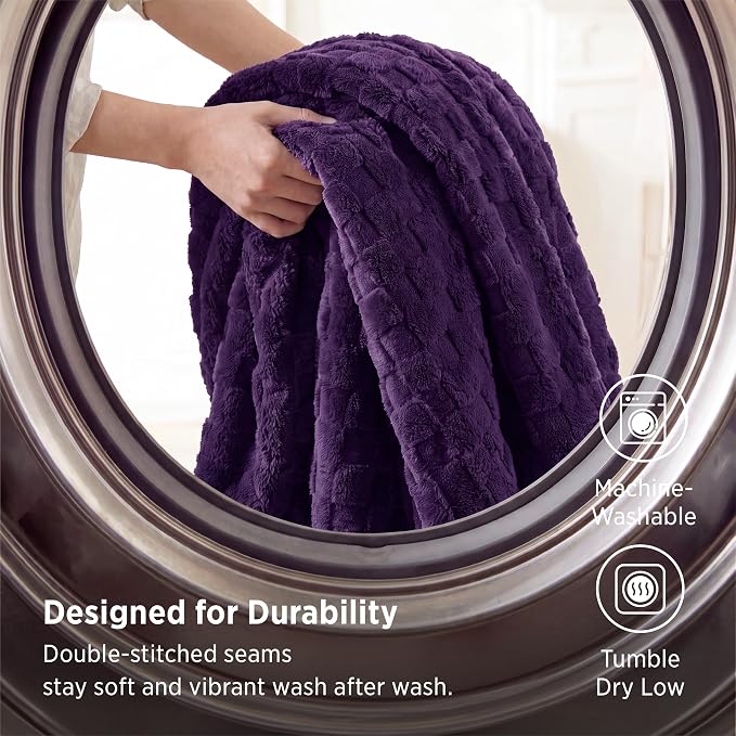 Bedsure GentleSoft Purple Throw Blanket - Image 6