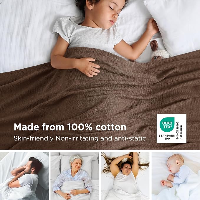Bedsure GentleSoft 100% Cotton Large Throw Blanket - Image 2