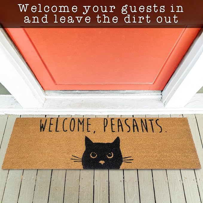 Welcome Peasants Cat Doormat 50x15 Inch, Long - Image 7