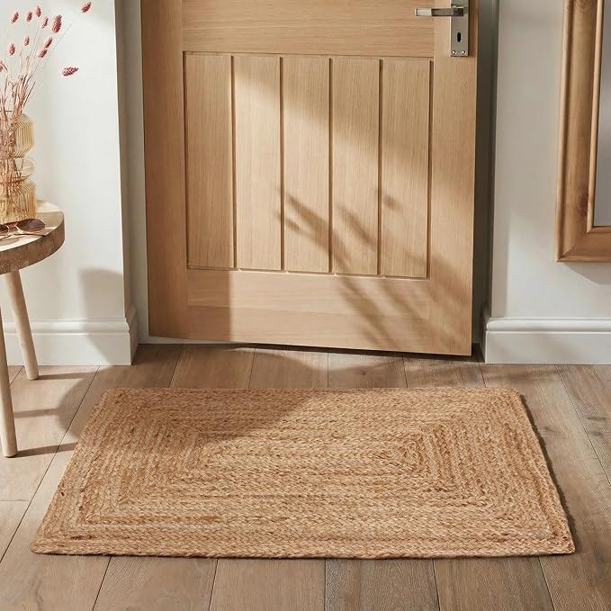 Hausattire Jute Braided Area Rug, 2x3 ft | 100% natural jute, hand woven - Image 3