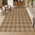Lahome Checkered Easy Jute Outdoor Patio Rug, 6x9 Living Room Rugs Washable | by Lahome