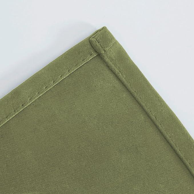 Oilve Green Blackout Curtains 38 x 54 Inch Length/Set of 2 Curtain - Image 8