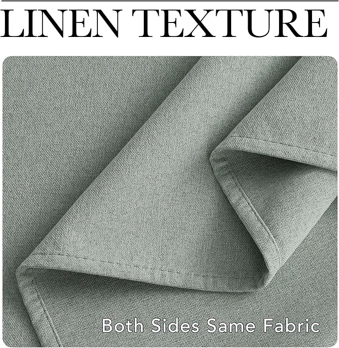 NICETOWN Full Shade Faux Linen Curtains 63 inches Long - Image 5