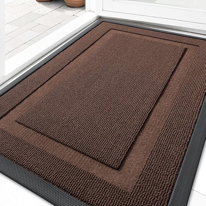 OLANLY Front Door Mat Outside 33x21, All-Season Heavy-Duty Rubber Doormat | by OLANLY