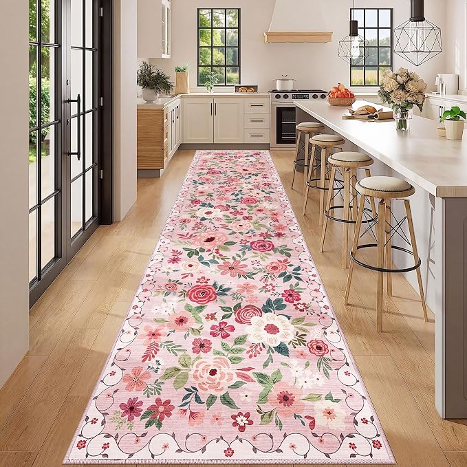DUKINO 3x12 Washable Runner Rug, Long Hallway Runner Rug Non Slip, Low Pile - Image 3