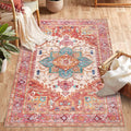 Yamaziot Washable Area Rug for Bedroom, 3x5 Non-Slip Boho Entryway Rug | Stain by Yamaziot