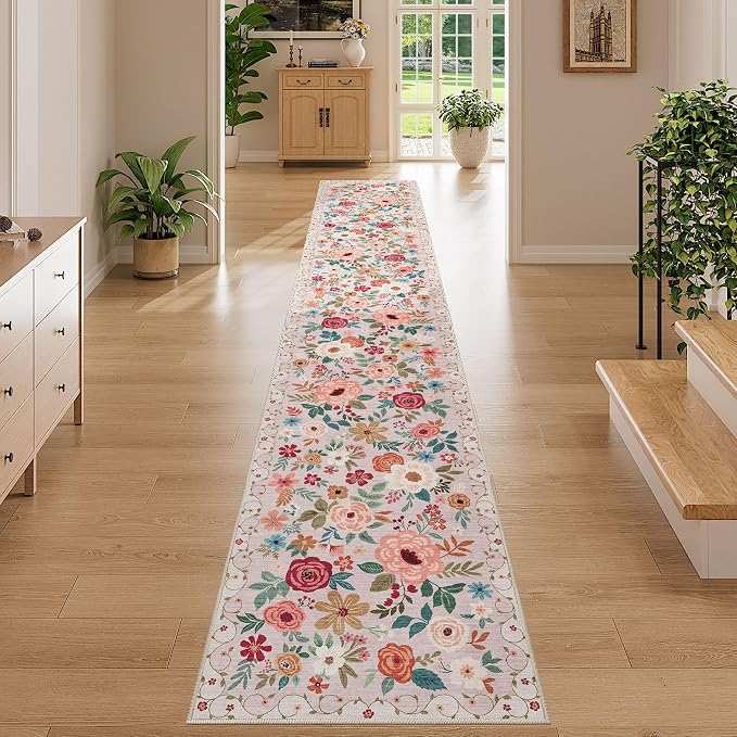 DUKINO 2x12 Washable Runner Rug, Non Slip Long Kitchen Runner Rug, Low Pile - Image 7