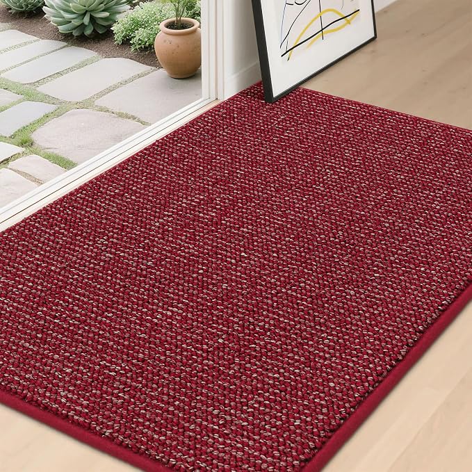 BEQHAUSE Dirt Trapper Door Mat 32" x 48", Non-Slip Washable Doormats, Low by BEQHAUSE