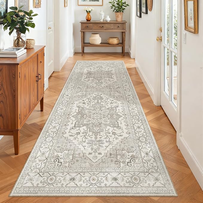 Madane Hallway Runner 3x8, Kitchen Rugs Washable Entry Rug, Soft Low-Pile - Image 2