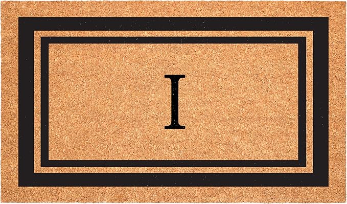 Calloway Mills 152962436I Black Border 24" x 36" Monogram Doormat by Callowaymills