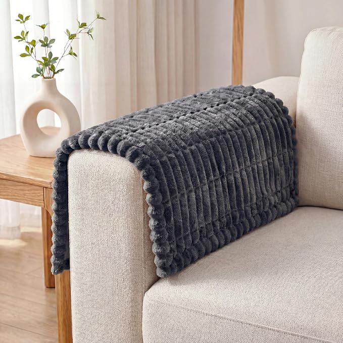 Fixwal Waterproof Flannel Dog Couch Cover, 27.6" x 27.6", Dark Grey | by Fixwal