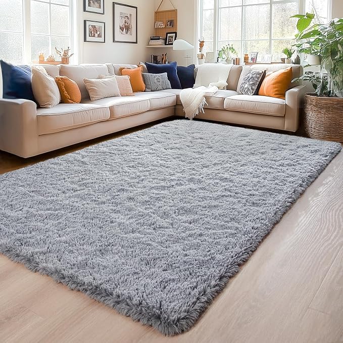 Chicrug Soft Area Rugs for Bedroom Living Room Plush Fluffy Rug 6x9 | Shag - Image 2