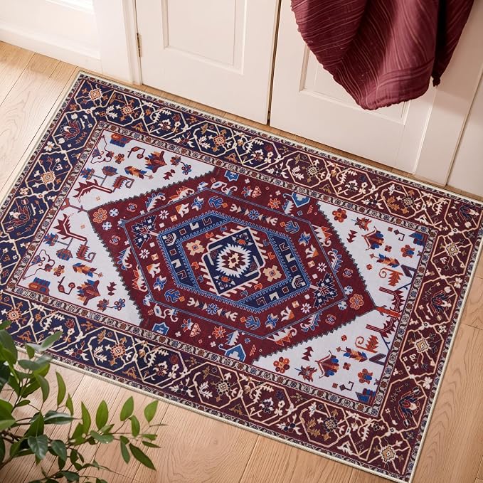 SERISSA 2x3 Washable Non Slip Boho Small Area Rug by SERISSAHomeDecorCollection