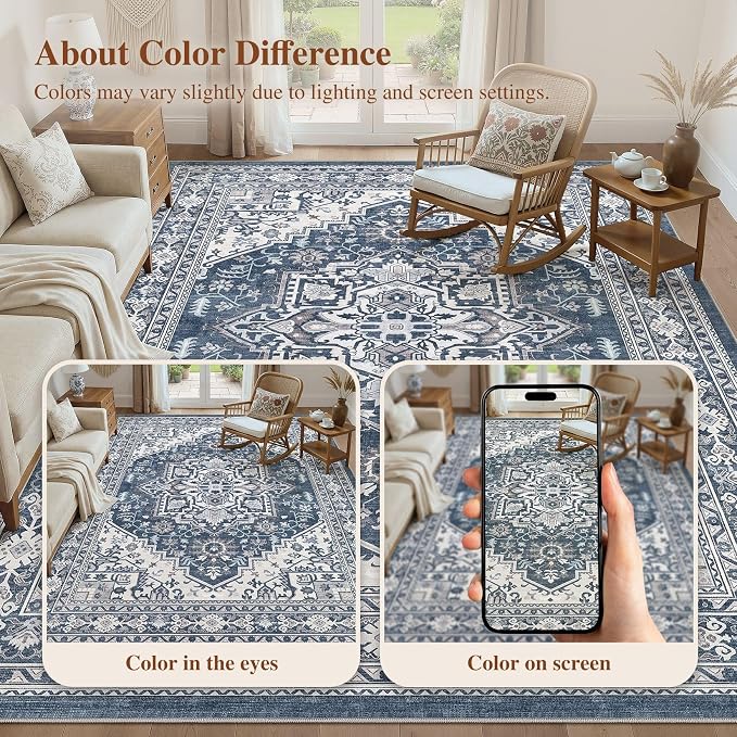 UERMEI 8x10 Area Rug for Living Room - Image 9
