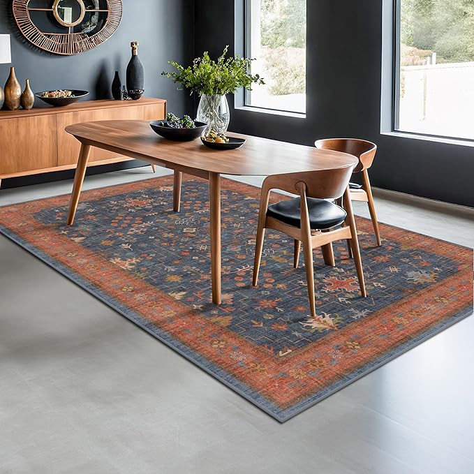 6x9 Dining Room Rugs for Under Table by HazoHaus