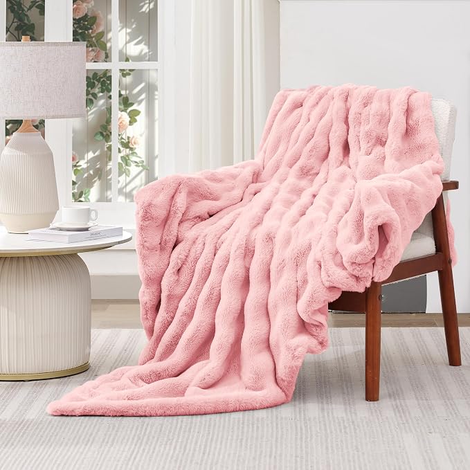 Luxury Faux Rabbit Fur Throw Blanket - Image 4