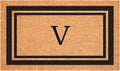 Calloway Mills 152962436V Black Border 24" x 36" Monogram Doormat by Callowaymills