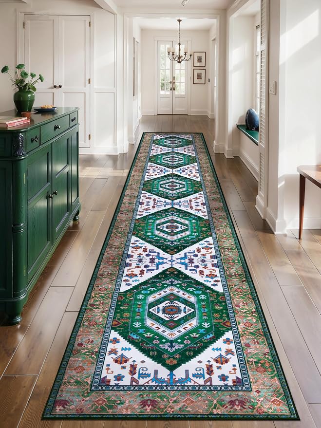 SERISSA 2'6"x14' Washable Non Slip Boho Runner Rug by SERISSAHomeDecorCollection