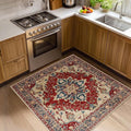 RELEANY Washable Area Rug, Square 4'x4', Water Repellent, Pet Friendly by RELEANY