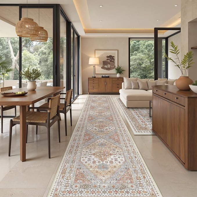 Washable Runner Rug 2.5x14, Long Kitchen Rugs Non-Slip, Soft Hallway Runner by Restydon