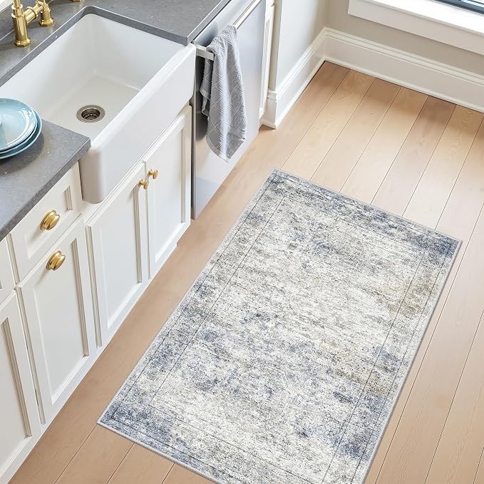 2x3 Rug Non Slip, Small Washable Entryway Rug, Runner - Image 5