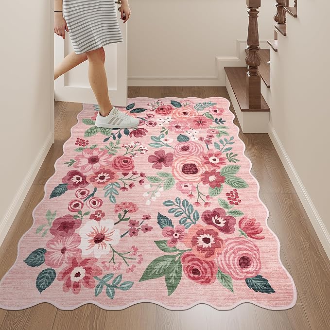 DUKINO 3x4 Rug, Non Slip Floral Washable Area Rug - Image 5
