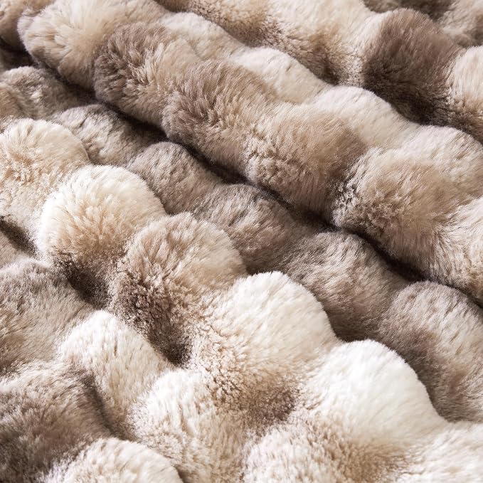 60x80 Inches Ultra-Soft Fuzzy Faux Fur Plush Twin Size Blanket - Image 5