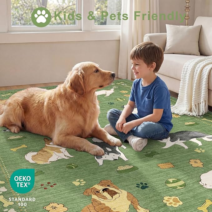 DUKINO 6x9 Washable Dog Area Rug - Image 4